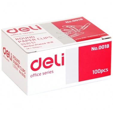 得力（deli） 0018 银色金属回形针曲别针财务用品 办公文具 单盒