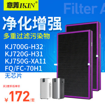适配美的空气净化器KJ700G-H32 过滤网滤芯